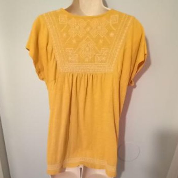Boho Mustard color top - Picture 6 of 6
